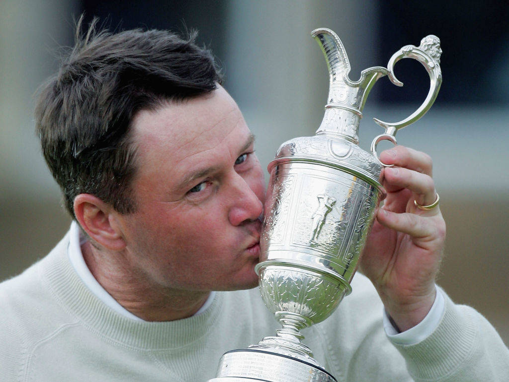 Todd Hamilton of the USA kisses the Claret Jug after winning the 133rd Open